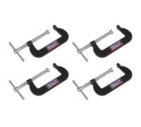 Sealey GCC02 Junior C-Clamp Set 76mm x 35mm 4pc