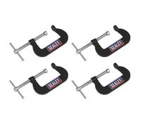 Sealey GCC06 Junior C-Clamp 4Pc Set - 51Mm X 32Mm