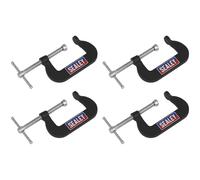 Sealey J4pc Junior C-Clamp Set 51mm x 32mm - GCC06