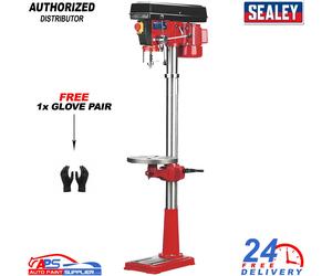 Sealey GDM160F Floor Pillar Drill 16 Speed 550W 230V Professional +1x Glove Pair