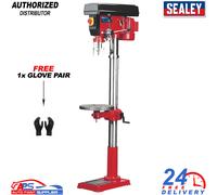 Sealey GDM200F 16 Speed Floor Pillar Drill 650W 230V Workshop With 1x Glove Pair