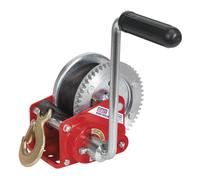 Sealey Hardened Steel Geared Hand Winch with Automatic Brake and Webbing
