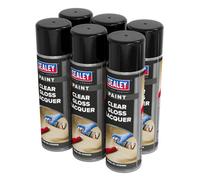 Sealey Gloss Lacquer 500Ml, Clear - Pack Of 6