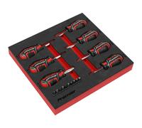 Sealey GripMAX 17 Piece Stubby Screwdriver Set in Module Tray