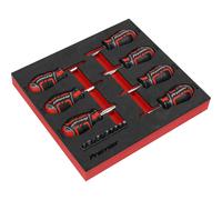 Sealey AK4371 Stubby Screwdriver Set 17Pc Gripmax®