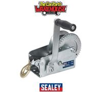 Sealey Geared Hand Winch GWW2000M Hardened Steel with Webbing Strap 900kg