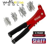 Sealey Hand Riveter Kit Nozzle Spanner Steel Jaw Rivets 250mm