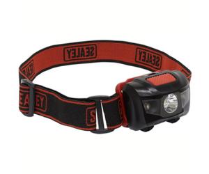 Sealey Head Torch 3W + 2 LED, 3 x AAA Cell, Hands-Free LED Spotlight, 120 Lumens