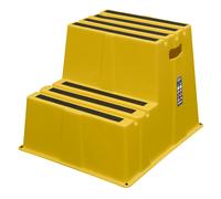 Sealey Two Step Safety Steps, Heavy-Duty Build, Anti-Slip Treads, Rubber Feet, 150kg Capacity, 500mm Height, Yellow - KS6