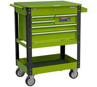 Sealey Heavy Duty 5 Drawer Tool and Parts Trolley Green