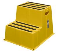 Sealey Two Step Safety Steps, Heavy-Duty Build, Anti-Slip Treads, Rubber Feet, 150kg Capacity, 500mm Height, Yellow - KS6