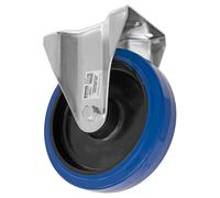Sealey SCW3200FPEM Heavy-Duty Blue Elastic Rubber Fixed Castor Whe...