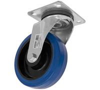 Sealey Heavy-Duty Blue Elastic Rubber Swivel Castor Wheel 160mm