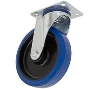Sealey Heavy-Duty Blue Elastic Rubber Swivel Castor Wheel