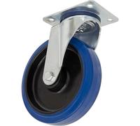 Sealey SCW3100SPEM Heavy-Duty Blue Elastic Rubber Swivel Castor Wheel Ø100Mm - Trade