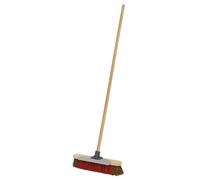 Sealey Heavy Duty Broom + Ice Snow Scraper 16" 405mm Stiff Hard Bristle BM16SC