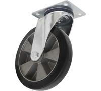 Sealey Heavy Duty Moulded Rubber Swivel Castor Wheel With Aluminium Core 200mm
