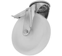 Heavy-Duty Nylon Castor Wheel Bolt Hole with Total Lock Ø100mm - Trade