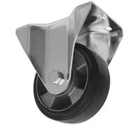 Sealey Heavy Duty Rubber Fixed Plate Castor Wheel 125mm