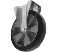 Sealey Heavy Duty Rubber Fixed Plate Castor Wheel 200mm