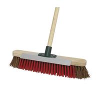 Sealey Heavy-Duty Stiff/Hard Bristle Broom with Scraper 16"(405mm) BM16SC