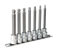 Sealey 7 Piece 3/8" Drive Ball End Hexagon Socket Bit Set Metric 3/8" 100mm