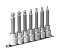 Sealey Hex Ball-End Socket Bit Set 7 Pieces 100mm 1/2" Square Drive Metric Ak622