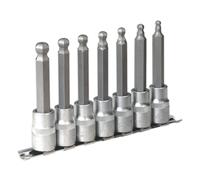 Sealey Ak622 Hex Ball-End Socket Bit Set 7Pc 100mm 1/2 Sq Drive Metric