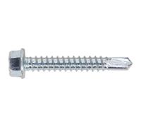 Sealey SDHX5538 Self-Drilling Screw 5.5 X 38Mm Hex Head Zinc Pack Of 100
