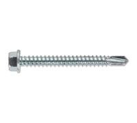 Sealey SDHX5550 Self-Drilling Screw 5.5 X 50Mm Hex Head Zinc Pack Of 100