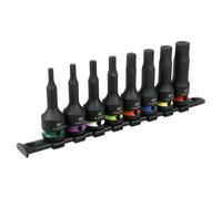 Sealey Hex Impact Socket Bit Set AK56001 - 8pc 1/2" Sq Drive
