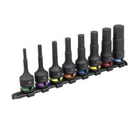 Sealey Hex Impact Socket Bit Set AK56001 - 8pc 1/2" Sq Drive