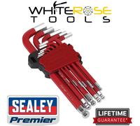 Sealey Hex Key Set Long Ball-End Premier Hand Tools 11pc