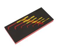 Sealey Hex Key Set with Tool Tray 6pc - VDE Approved - TBTE05