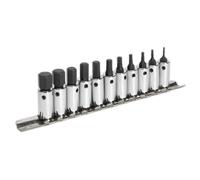 Sealey Hex Socket Bit Set AK62251 - 11pc 1/4" Sq Drive Metric