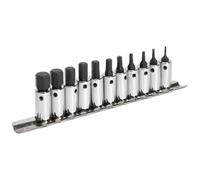 Sealey Hex Socket Bit Set 11pc 1/4"Sq Drive Metric