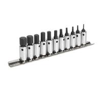 Sealey Hex Socket Bit Set 11pc 1/4"Sq Drive Metric AK62251