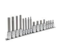 Sealey AK6219 Hex Socket Bit Set 16Pc 1/4in & 3/8inSq Drive