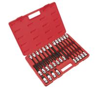 Sealey Hex Socket Bit Set AK2196 - 30pc 1/2" Sq Drive