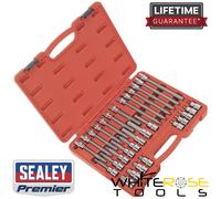 Sealey Hex Socket Bit Set AK2196 - 30pc 1/2" Sq Drive