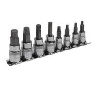 Sealey Hex Socket Bit Set AK65602 8pc 1/4" & 3/8" Sq Drive Lock-On™ Imperial