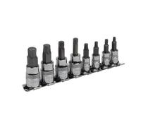 Sealey Hex Socket Bit Set AK65602 8pc 1/4" & 3/8" Sq Drive Lock-On™ Imperial