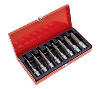 Sealey AK9310 8 Piece 1/2-inch Sq Drive Hex Socket Bit Set - Metric, Silver