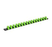 Sealey Socket Retaining Rail with 16 Clips 1/2"Sq Drive - Hi-Vis Green
