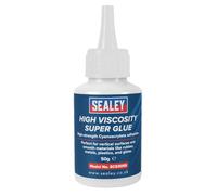 Sealey High Viscosity Super Glue - Cyanoacrylate Adhesive Fast-Bonding Formula 50G - Clear