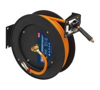 Sealey Retractable Metal Reel 15m 10mm ID High Visibility Hybrid Air Hose