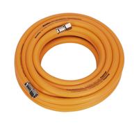 Sealey High-Visibility Hybrid Air Hose with 1/4"BSP Unions 10m x 8mm AHHC10
