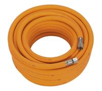 Sealey Air Hose AHHC15 - Hybrid High-Visibility, 15m x 8mm, 1/4in BSP Unions