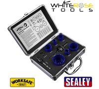 Sealey Hole Saw Kit 9pc Electricians Worksafe Bi-Metal Blade Storage Case