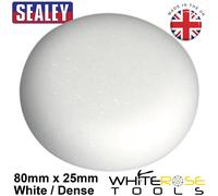 Sealey Hook and Loop Buffing Polishing Foam Sponge Mop Head 80mm White Dense